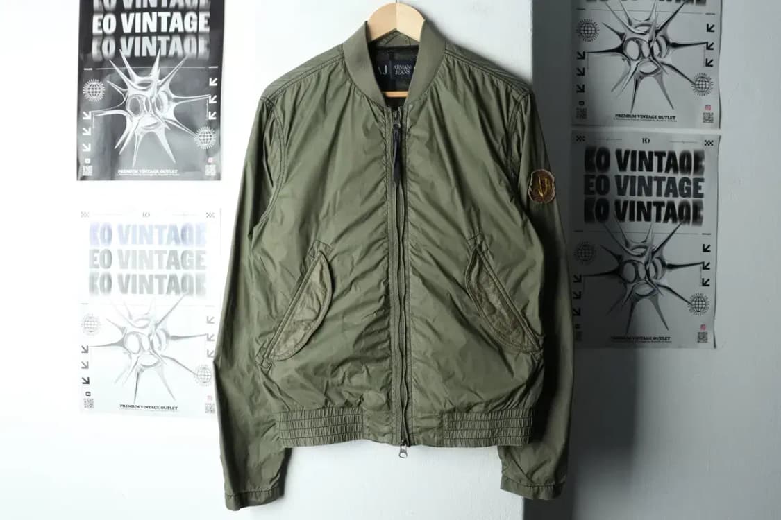 (M-L) 아르마니 집업 바람막이 점퍼자켓 90년대 항공-1635E 상품이미지2