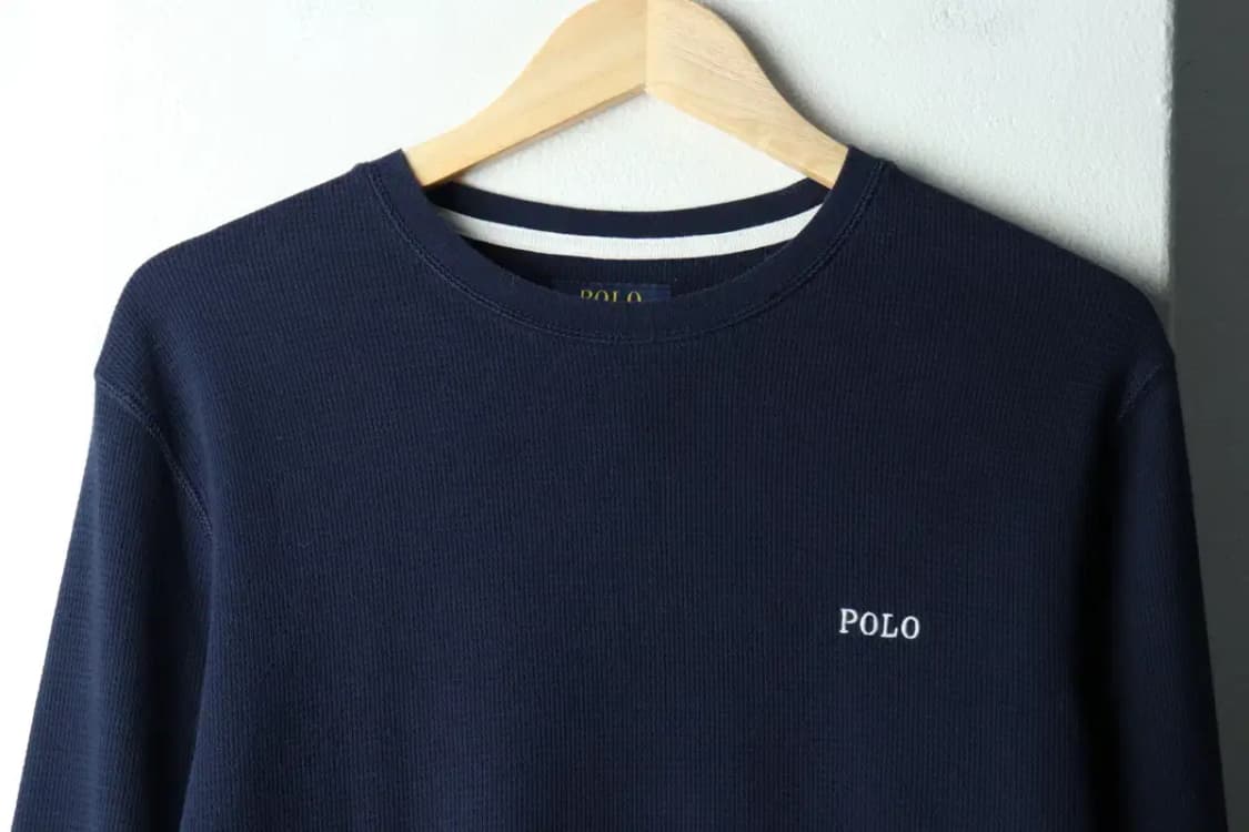 (M) 폴로 랄프로렌 긴팔티셔츠 네이비 와플 포니-16361 상품이미지3
