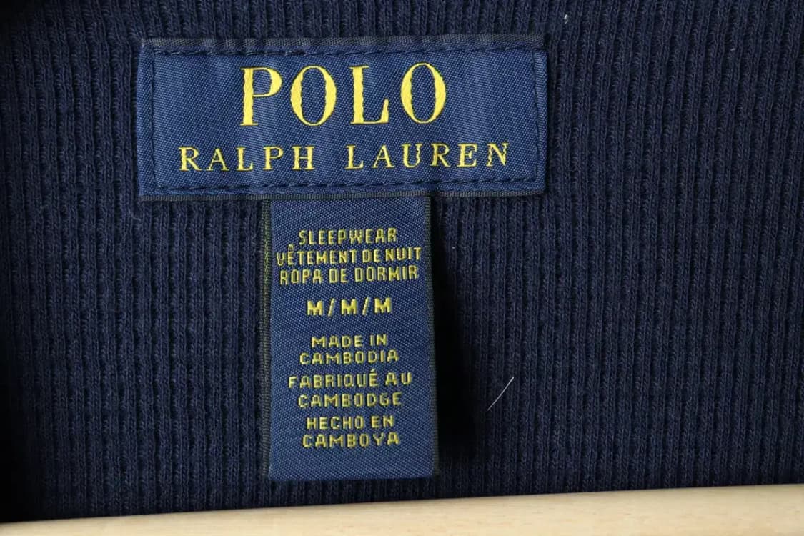 (M) 폴로 랄프로렌 긴팔티셔츠 네이비 와플 포니-16361 상품이미지7