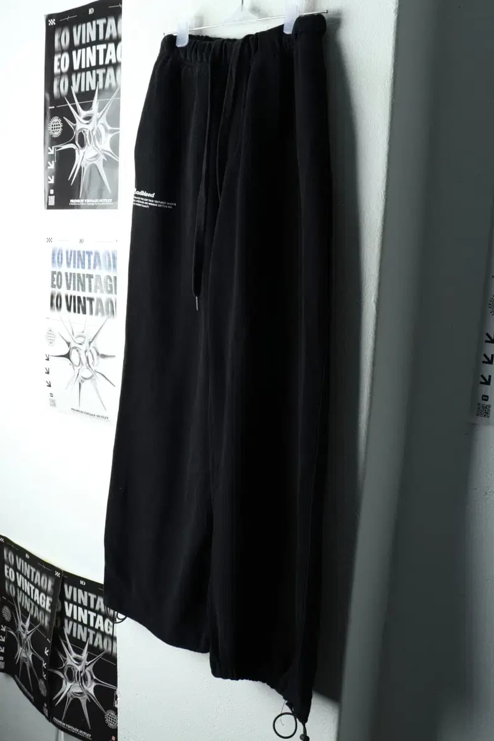 W(XS-S) 배드블러드 트레이닝복 바지 Y2K 와이드핏 블랙-225D 상품이미지1