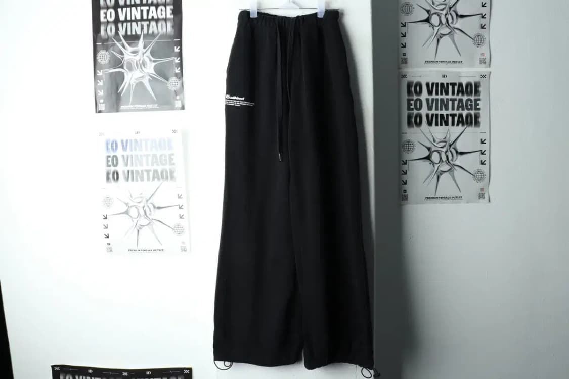 W(XS-S) 배드블러드 트레이닝복 바지 Y2K 와이드핏 블랙-225D 상품이미지2