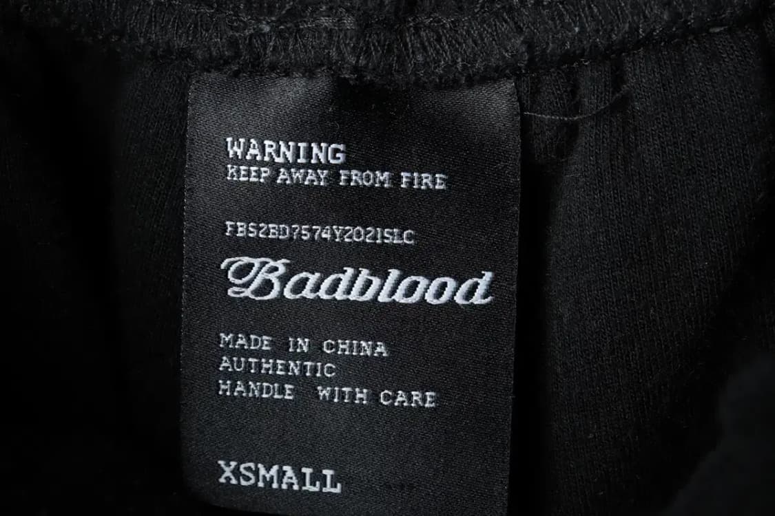W(XS-S) 배드블러드 트레이닝복 바지 Y2K 와이드핏 블랙-225D 상품이미지8