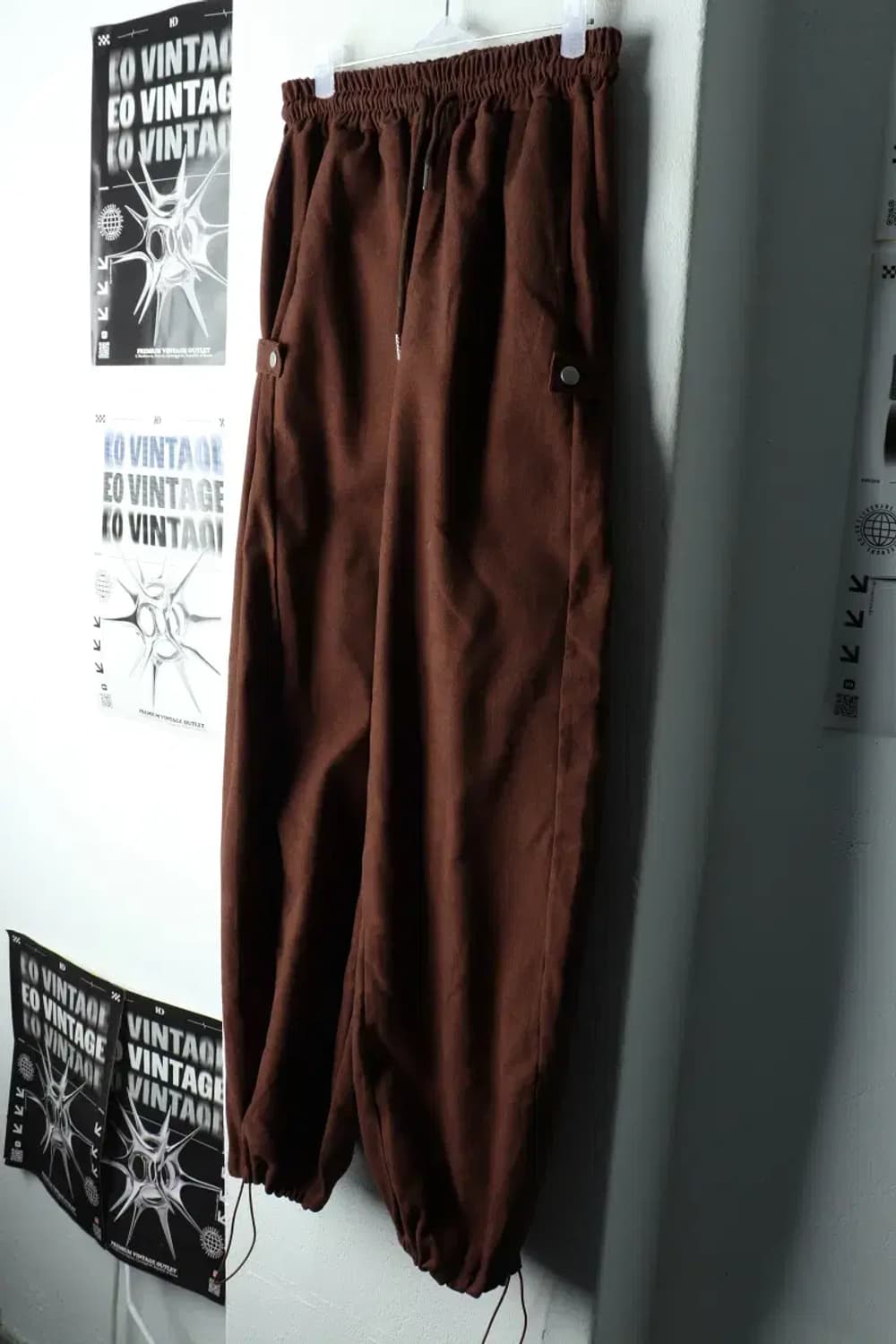 W(XS-S) 브랜드빈티지 트레이닝복 바지 브라운 밴딩 조거-225E 상품이미지1