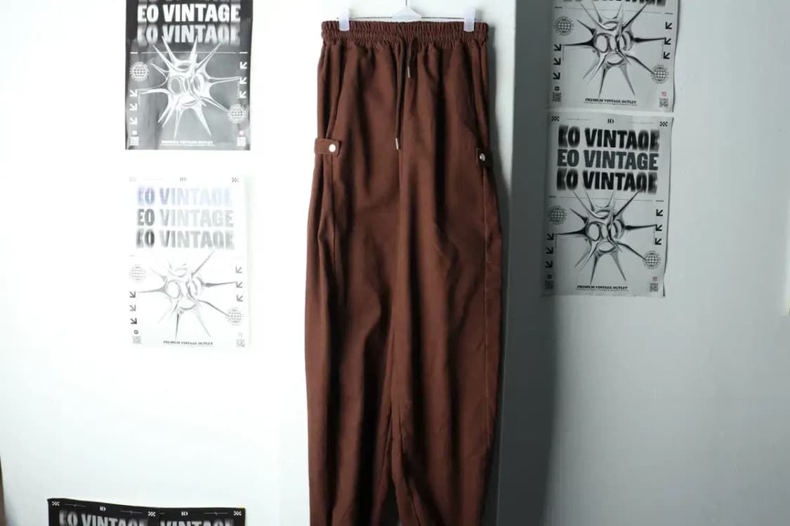 W(XS-S) 브랜드빈티지 트레이닝복 바지 브라운 밴딩 조거-225E 상품이미지2