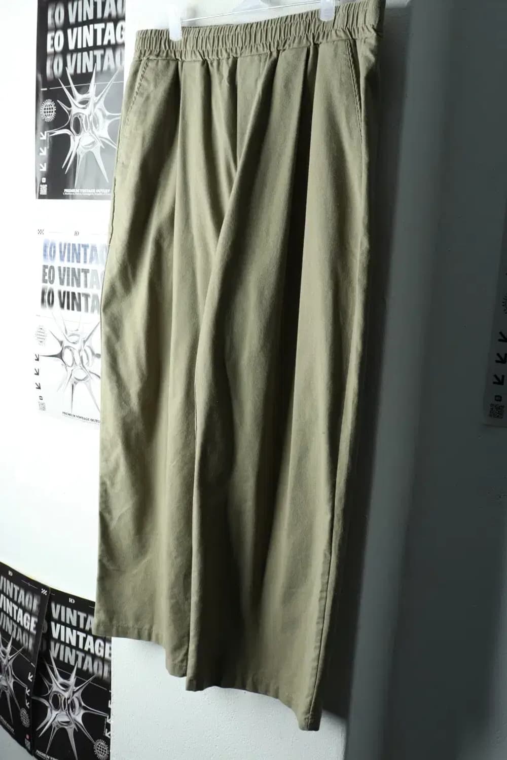 (L) 라퍼지스토어 트레이닝복 바지 카키 밴딩 린넨 마-226D 상품이미지1