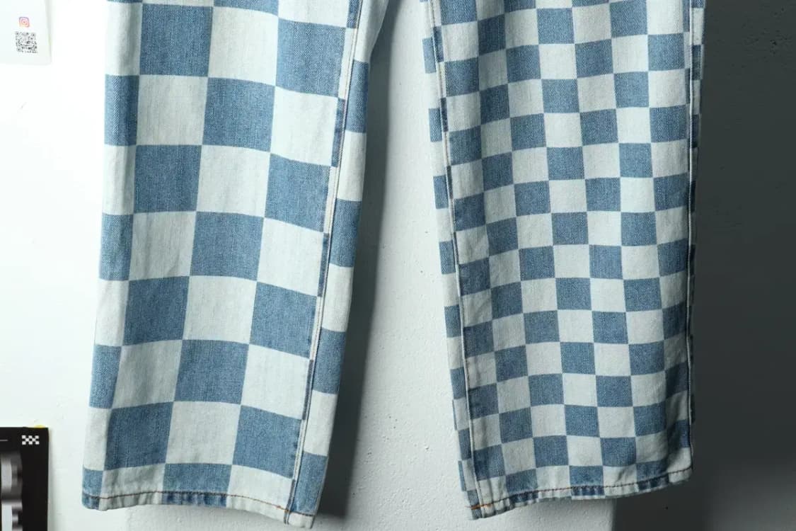 (M-L) 이스트쿤스트 청바지 데님 체커보드 연청 스트릿-2276 상품이미지4