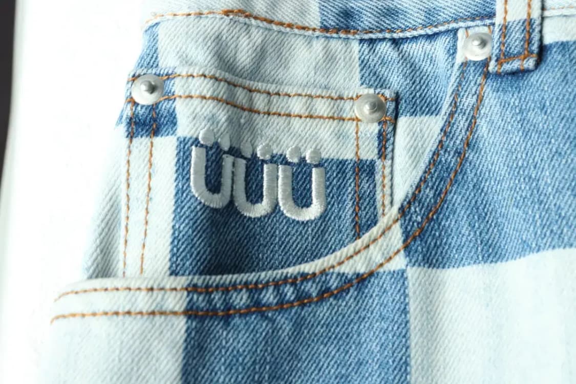 (M-L) 이스트쿤스트 청바지 데님 체커보드 연청 스트릿-2276 상품이미지5