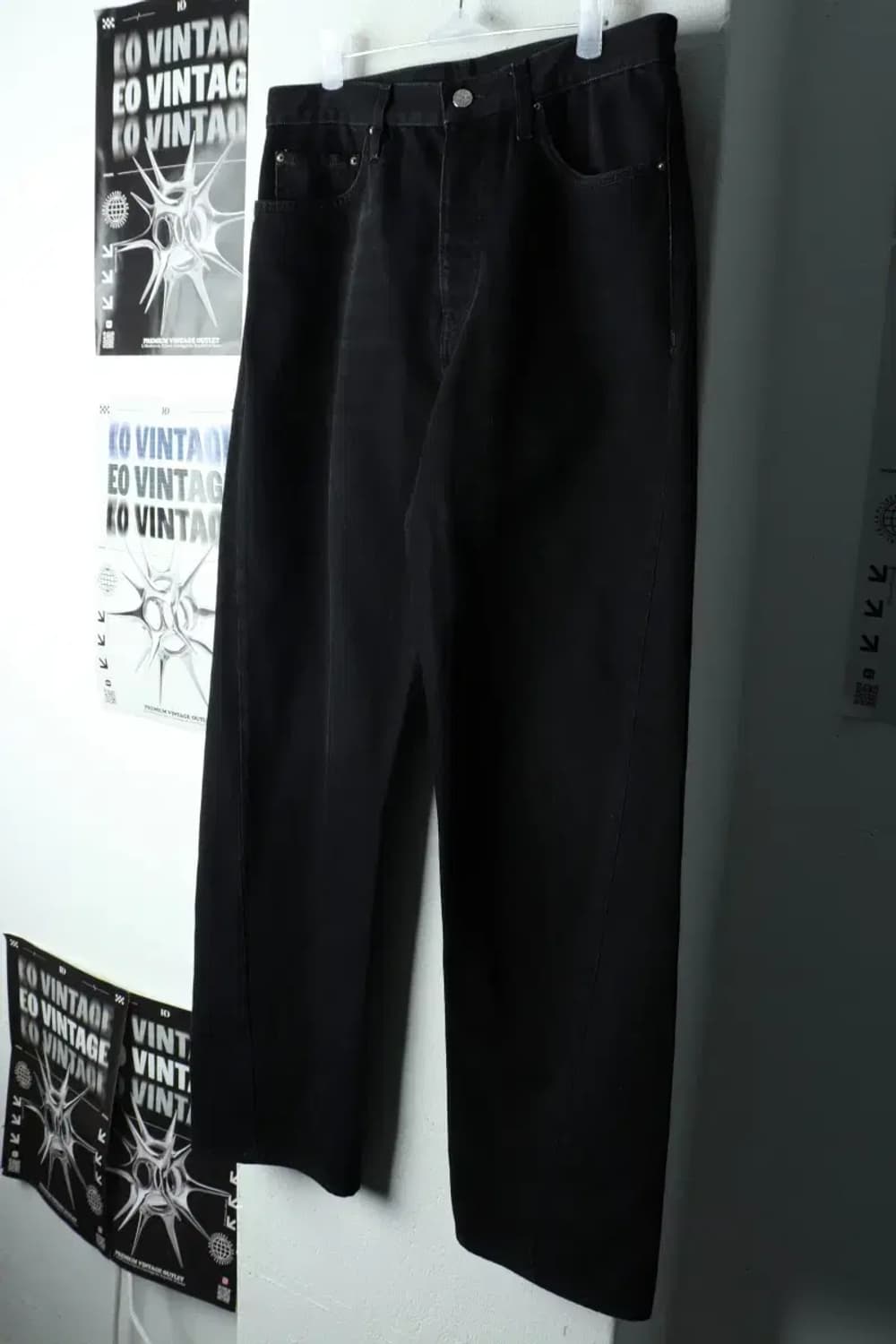 (L-XL) 토템 청바지 데님 Y2K 흑청 이태리 와이드핏-2278 상품이미지1