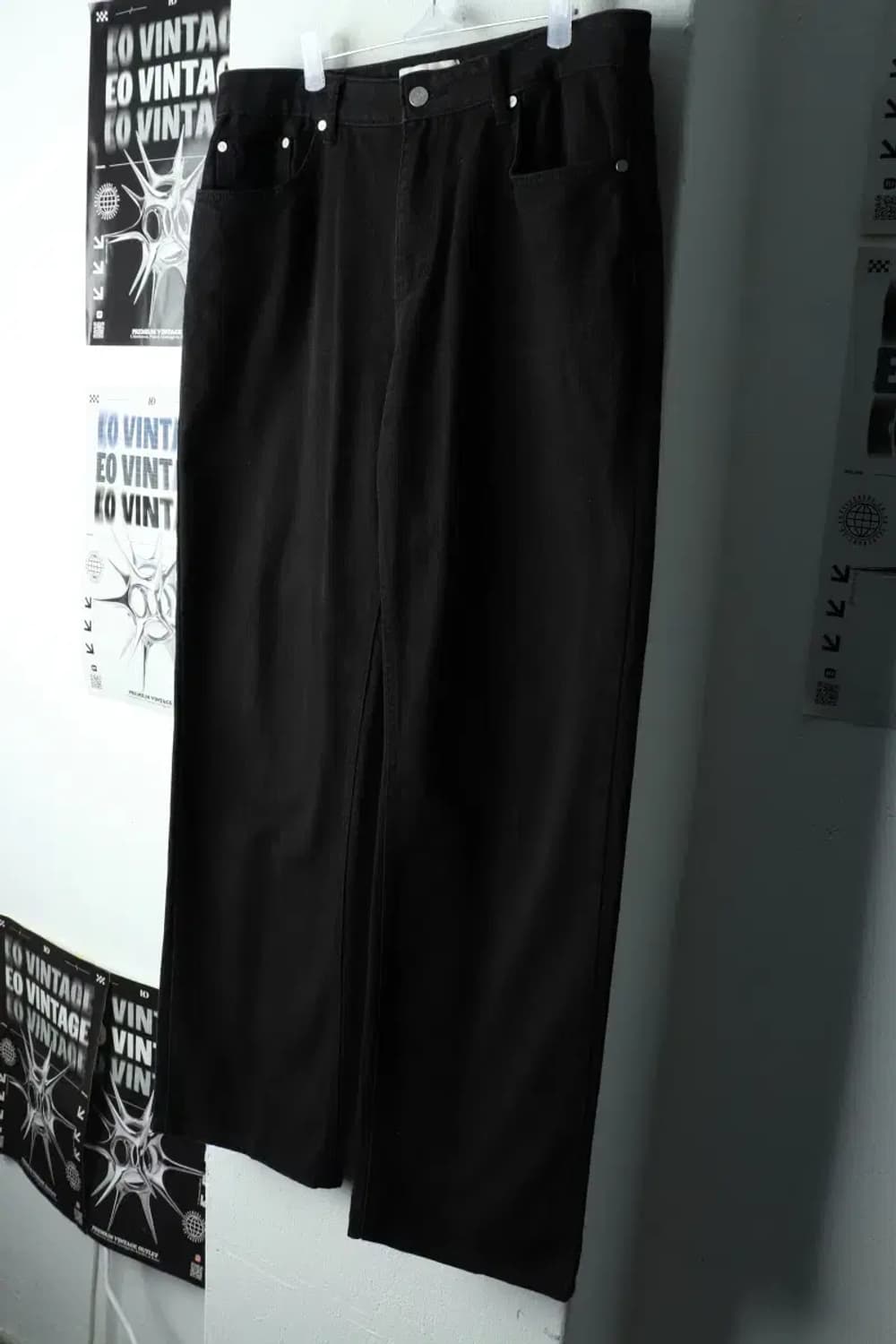 (XL) 데케트 면바지 팬츠 일자핏 블랙-227E 상품이미지1