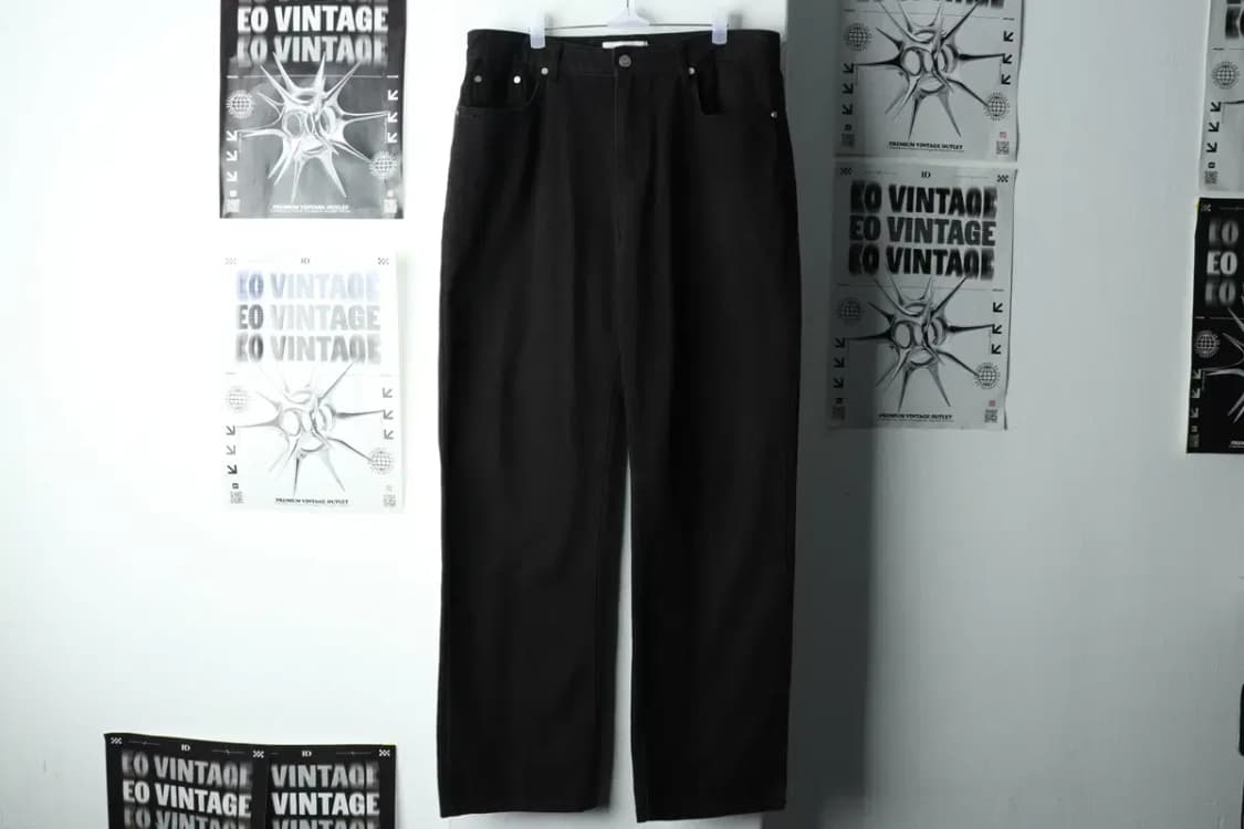 (XL) 데케트 면바지 팬츠 일자핏 블랙-227E 상품이미지2