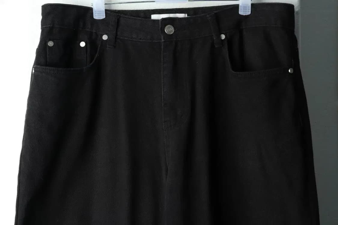 (XL) 데케트 면바지 팬츠 일자핏 블랙-227E 상품이미지3