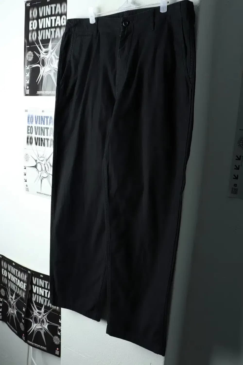 (XL) 무신사 스탠다드 면바지 팬츠 와이드 치노 블랙-227F 상품이미지1