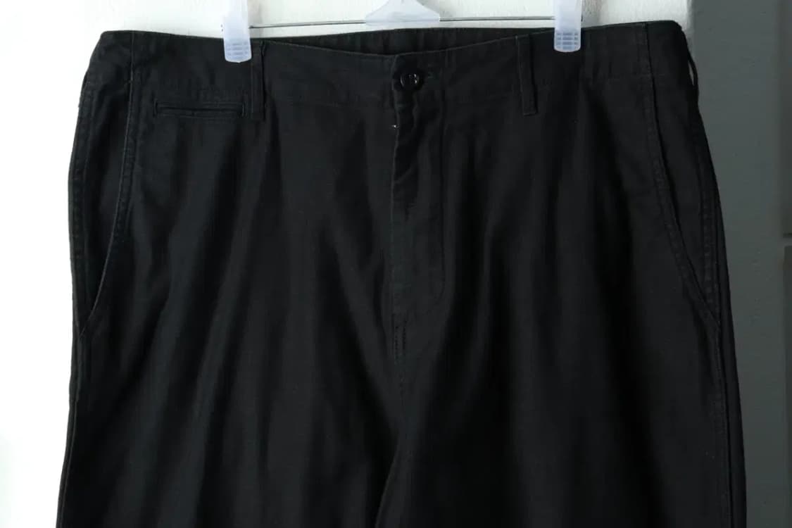 (XL) 무신사 스탠다드 면바지 팬츠 와이드 치노 블랙-227F 상품이미지3