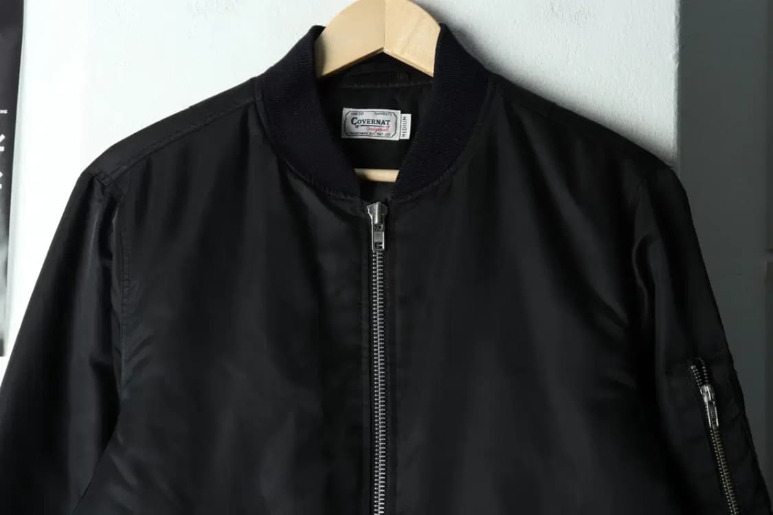 (M-L) 커버낫 집업 바람막이 점퍼자켓 항공 MA1 블랙-1627B 상품이미지3