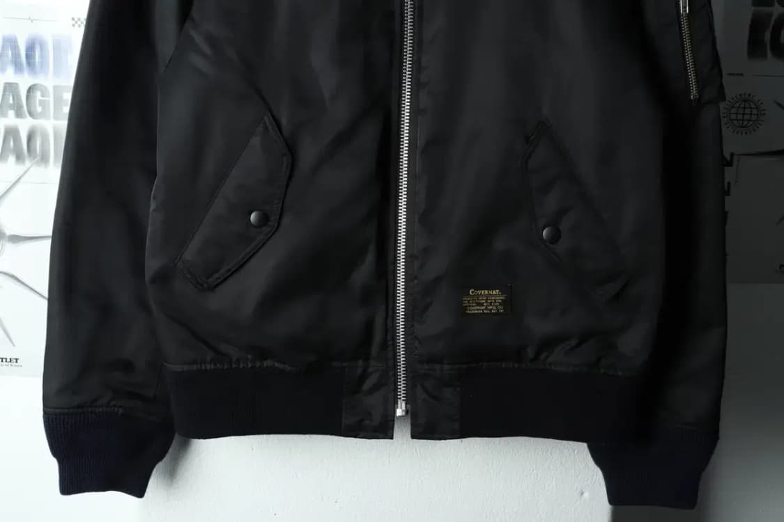 (M-L) 커버낫 집업 바람막이 점퍼자켓 항공 MA1 블랙-1627B 상품이미지4