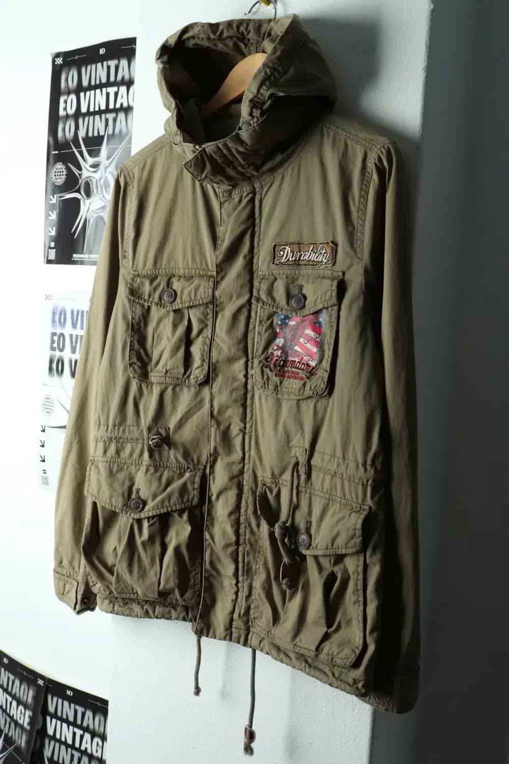 (M) 지프 집업 바람막이 점퍼자켓 야상 성조기 아메카지-1627C 상품이미지1