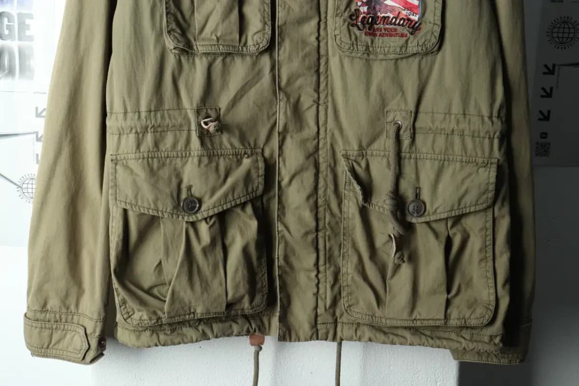 (M) 지프 집업 바람막이 점퍼자켓 야상 성조기 아메카지-1627C 상품이미지4