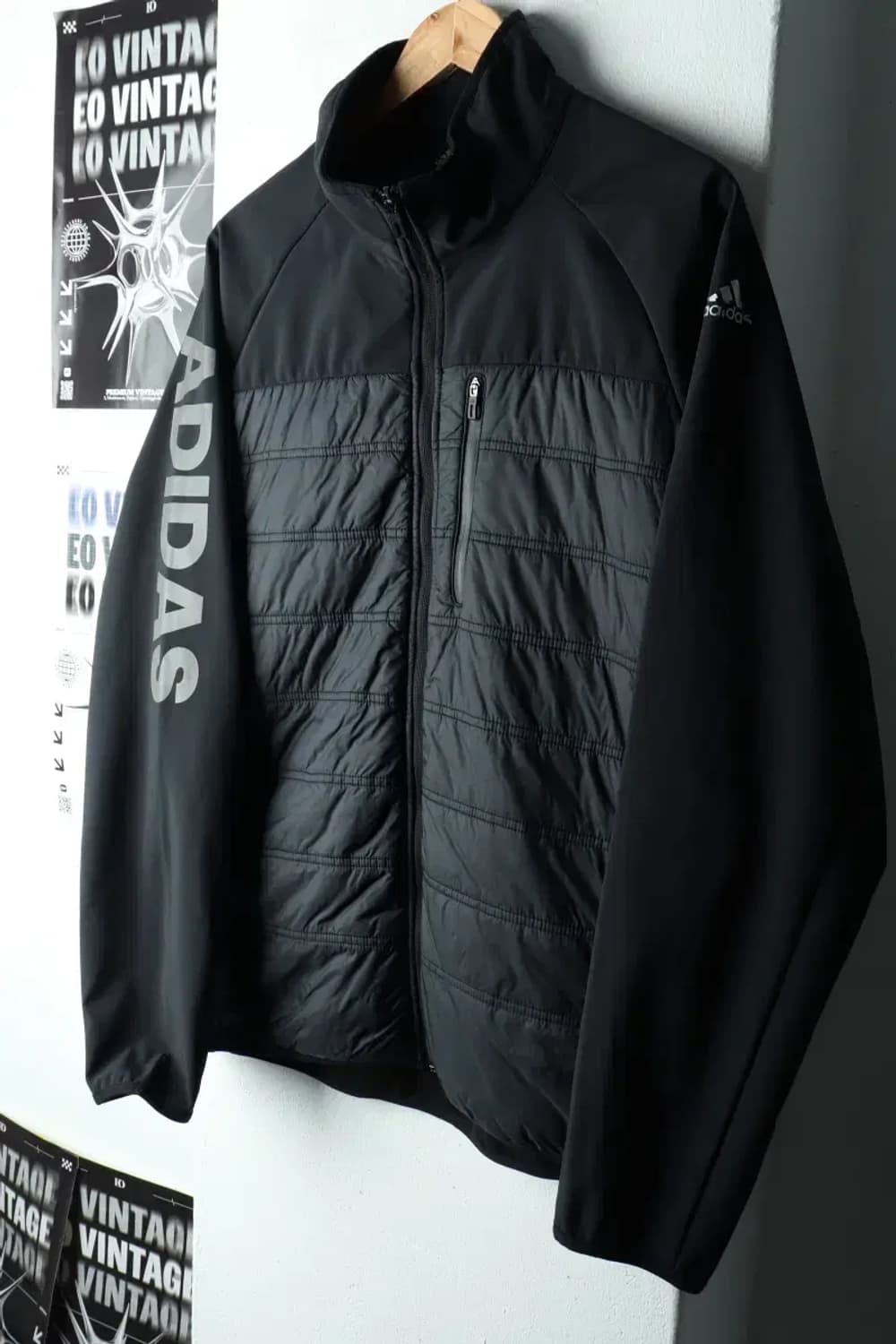 (2XL) 아디다스 집업 바람막이 점퍼자켓 빅사이즈 부분패딩-1627F 상품이미지1