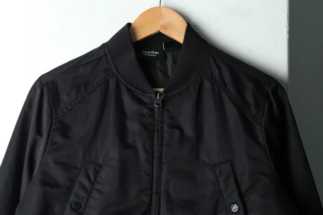 W(M-L) 캘빈클라인 집업 바람막이 점퍼자켓 항공 블랙 롱-16283 상품이미지3
