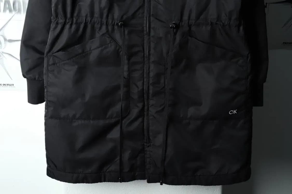 W(M-L) 캘빈클라인 집업 바람막이 점퍼자켓 항공 블랙 롱-16283 상품이미지4