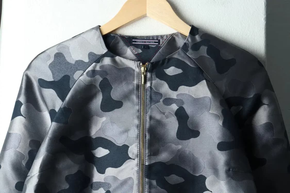 W(S) 타미힐피거 집업 바람막이 점퍼자켓 Y2K 새틴 카모-16286 상품이미지3