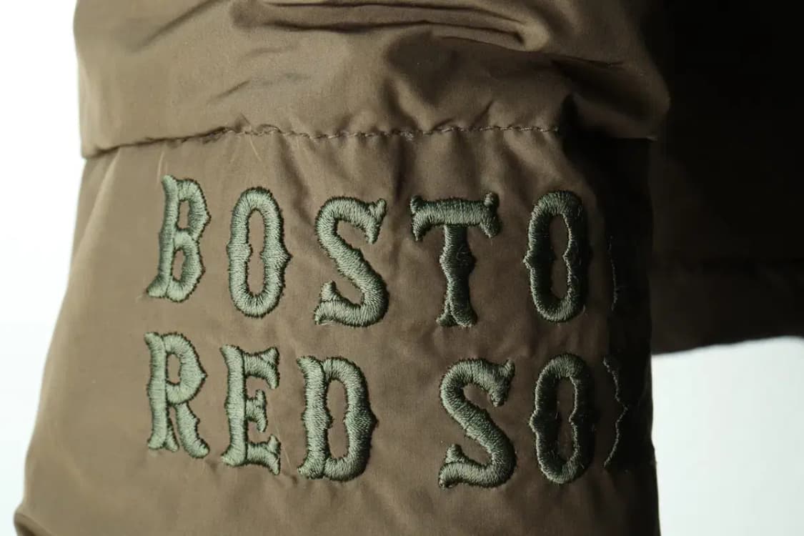 (L-XL) MLB 엠엘비 패딩 점퍼자켓 레드삭스 카키-1628A 상품이미지7