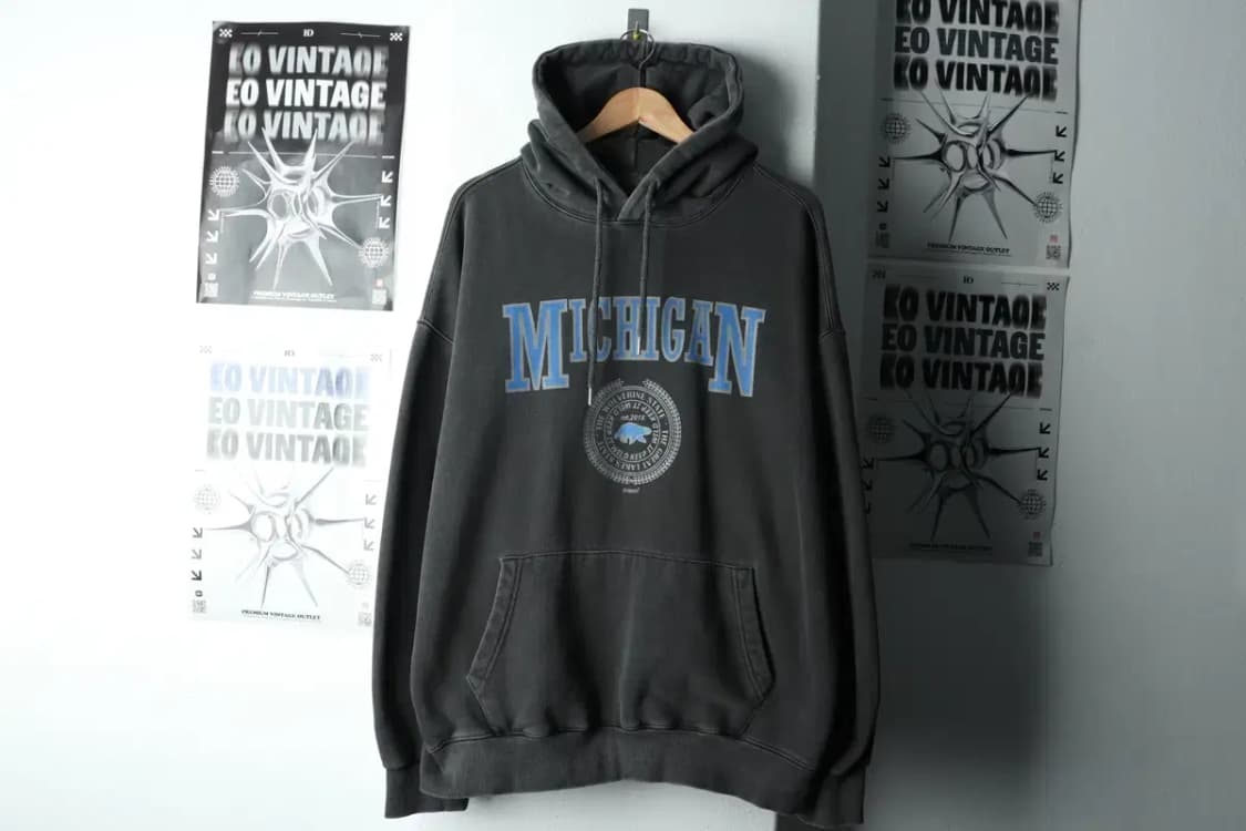 (XL) 트레블 후드티셔츠 피그먼트 그레이 올드스쿨-1628F 상품이미지2