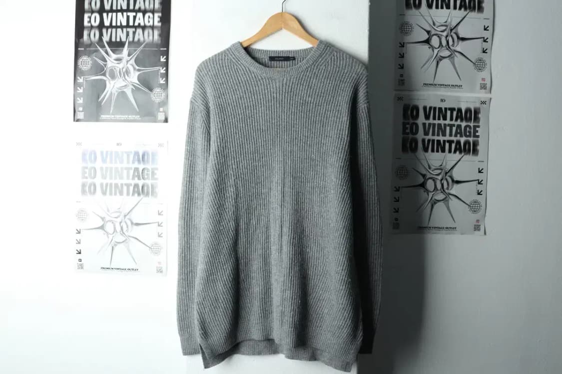 (3XL) 올젠 니트 빅사이즈 그레이 무지 울-16290 상품이미지2