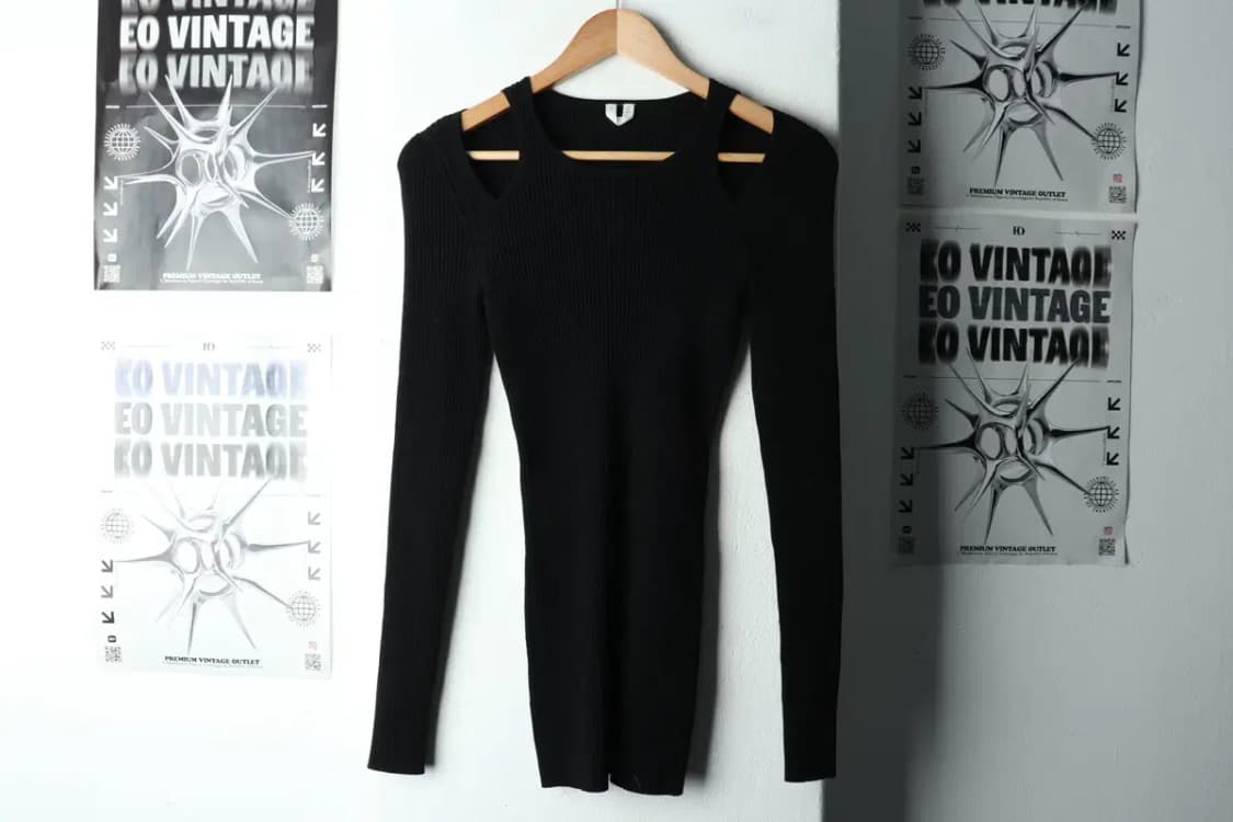 W(L-XL) 아르켓 니트 슬림핏 골댄 블랙-16292 상품이미지2