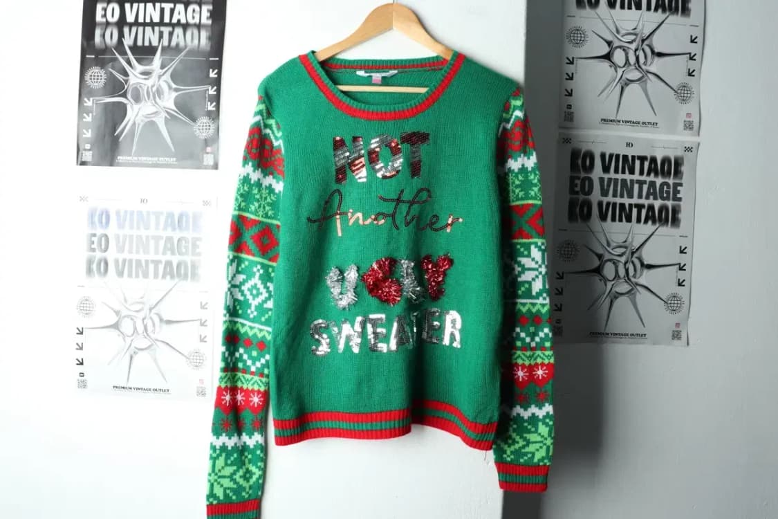 W(S) 브랜드빈티지 니트 크리스마스 방울 그린-16297 상품이미지2