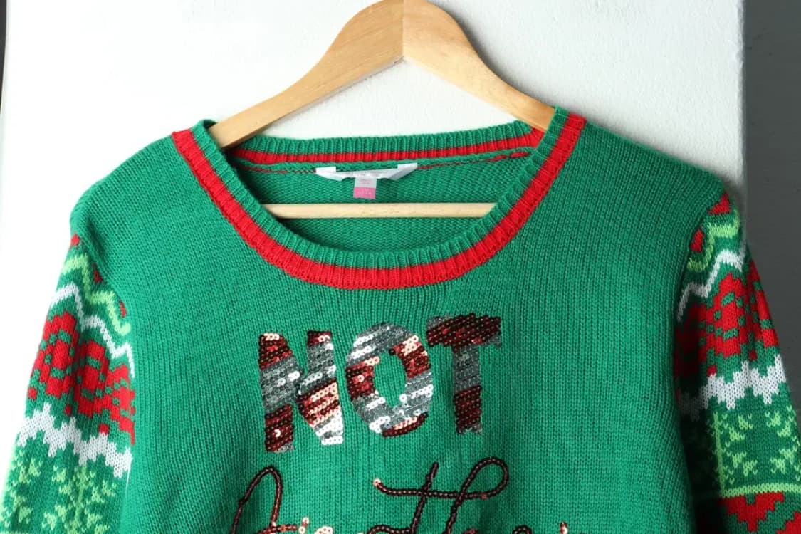 W(S) 브랜드빈티지 니트 크리스마스 방울 그린-16297 상품이미지3