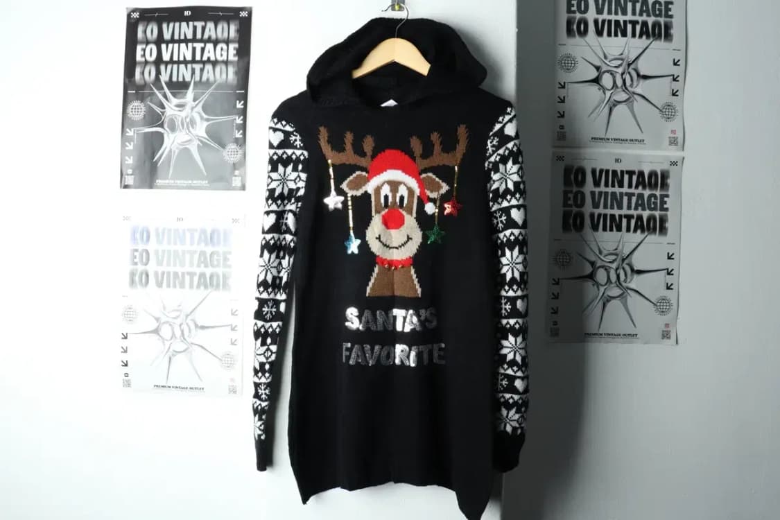 W(S) 브랜드빈티지 니트 크리스마스 후드 루돌프-16298 상품이미지2