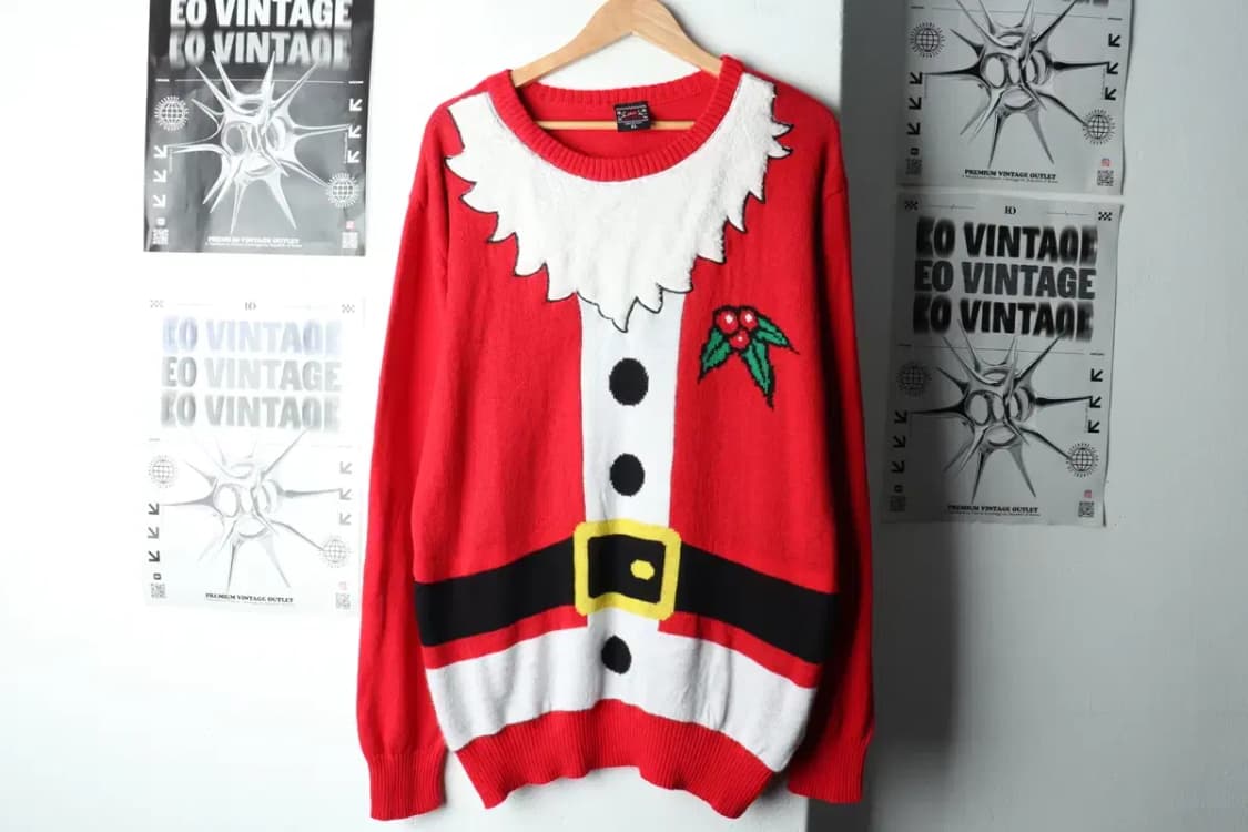 (XL-2XL) 브랜드빈티지 니트 크리스마스 산타 코믹-1629A 상품이미지2