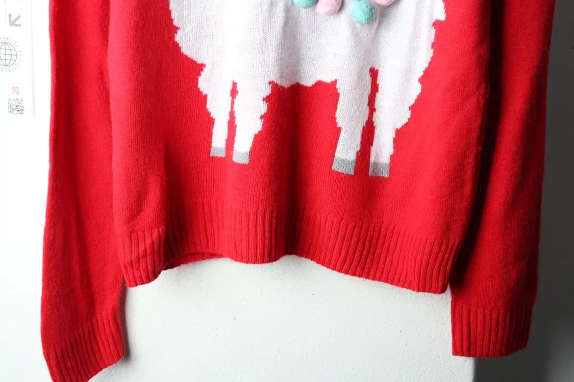 (L-XL) 브랜드빈티지 니트 크리스마스 알파카 레드-1629F 상품이미지4