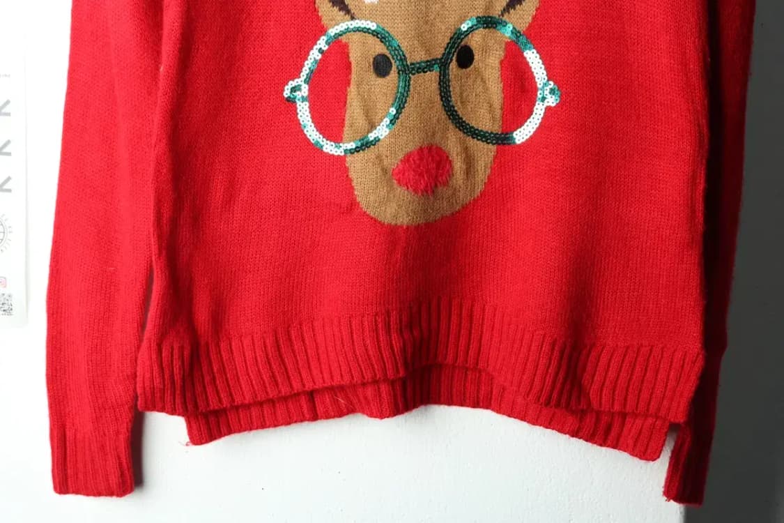 W(S-M) 브랜드빈티지 니트 크리스마스 루돌프-162A0 상품이미지4