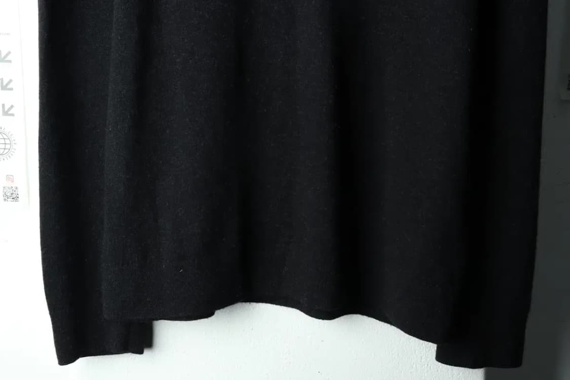 (L-2XL) 코스 니트 빅사이즈 목폴라 블랙 울-1639A 상품이미지4