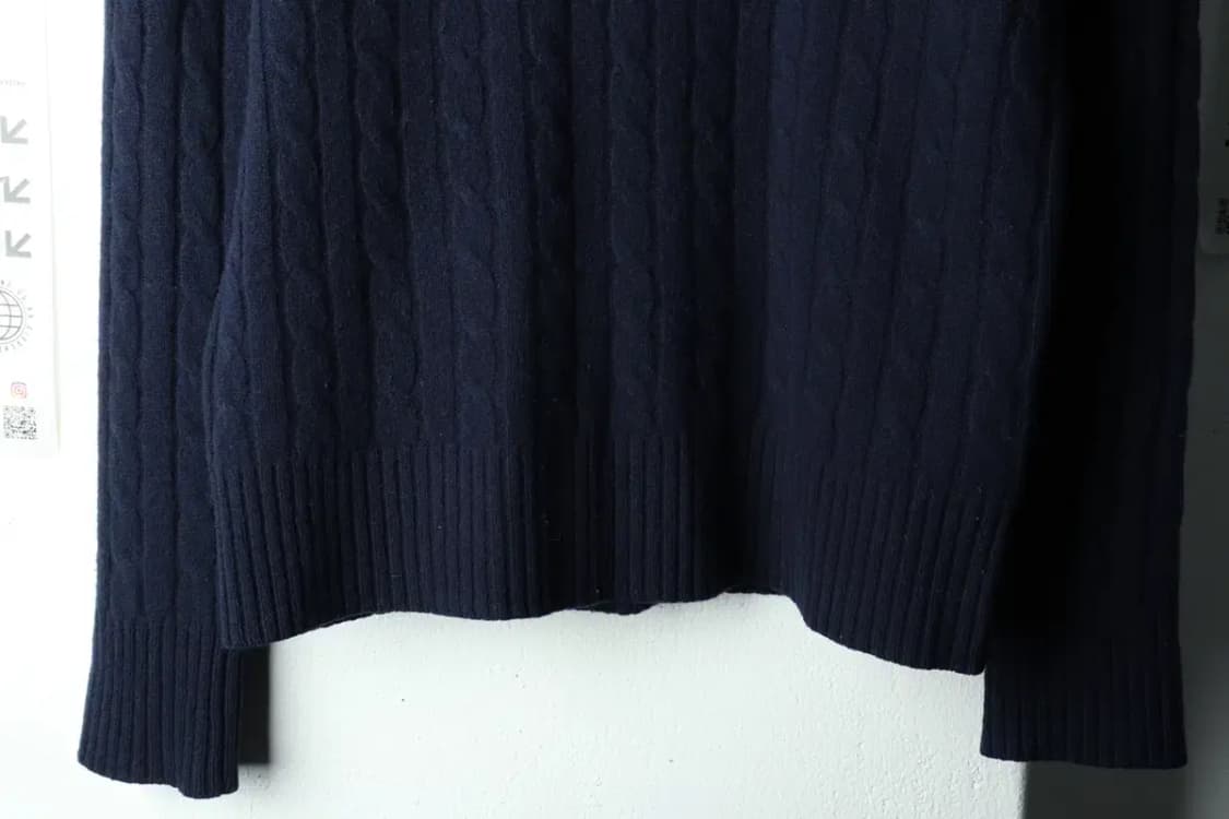 (M) 타미힐피거 니트 케이블 꽈배기 네이비-1639B 상품이미지4