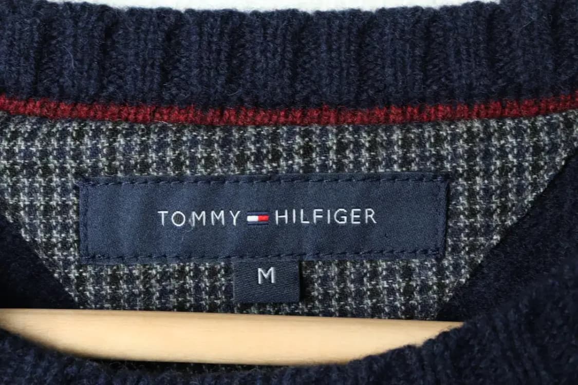 (M) 타미힐피거 니트 케이블 꽈배기 네이비-1639B 상품이미지6