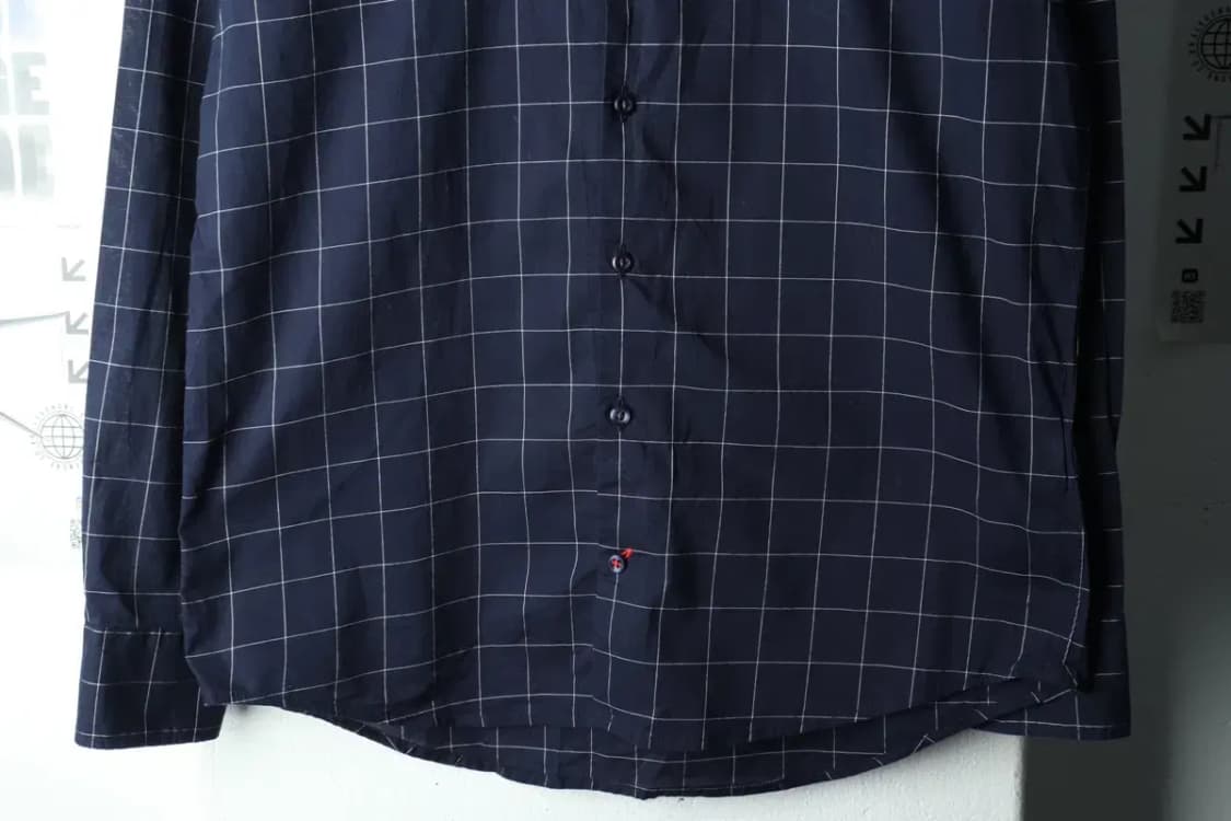 (S) 타미힐피거 셔츠 남방 체크 네이비-1639F 상품이미지4