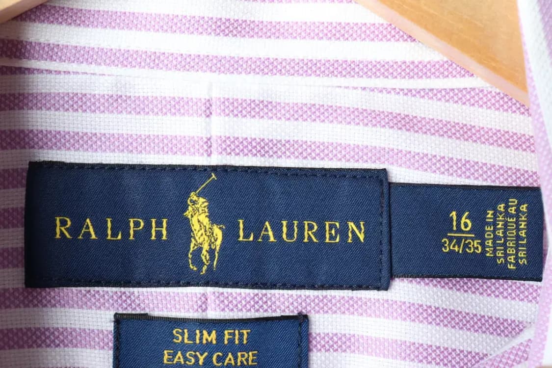 (L-XL) 폴로 랄프로렌 셔츠 남방 스트라이프 퍼플 포니-163A0 상품이미지6