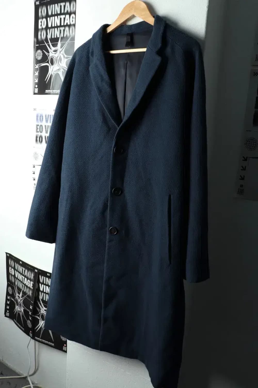 (XL) 커스텀멜로우 코트자켓 네이비 울-163A6 상품이미지1