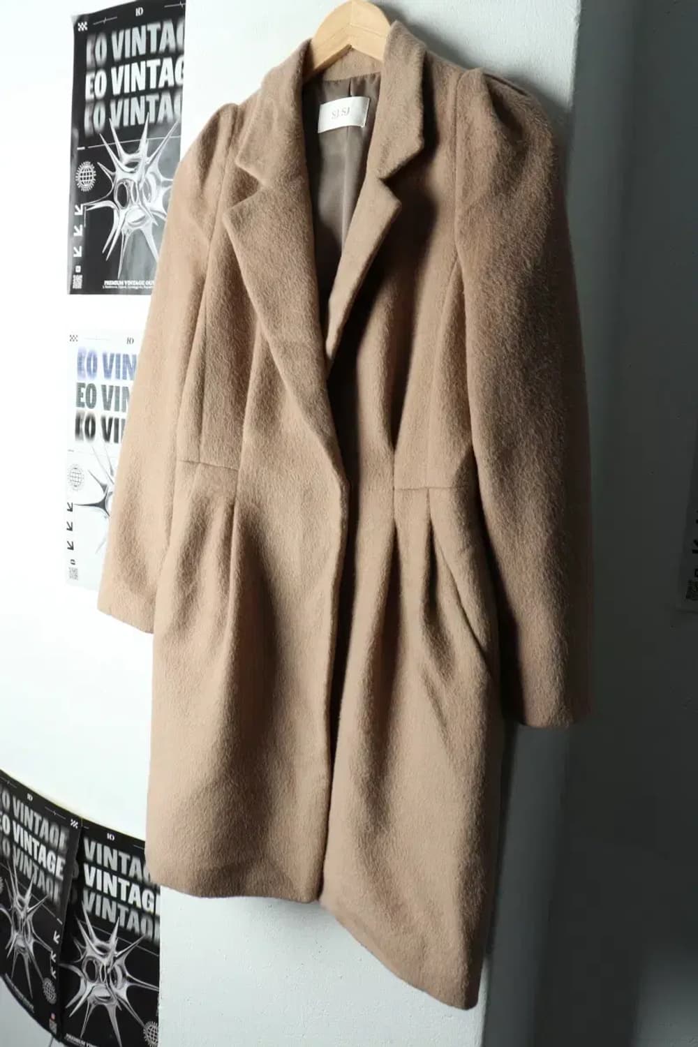 W(S-M) 코트자켓 한섬 알파카 핑크-163A9 상품이미지1