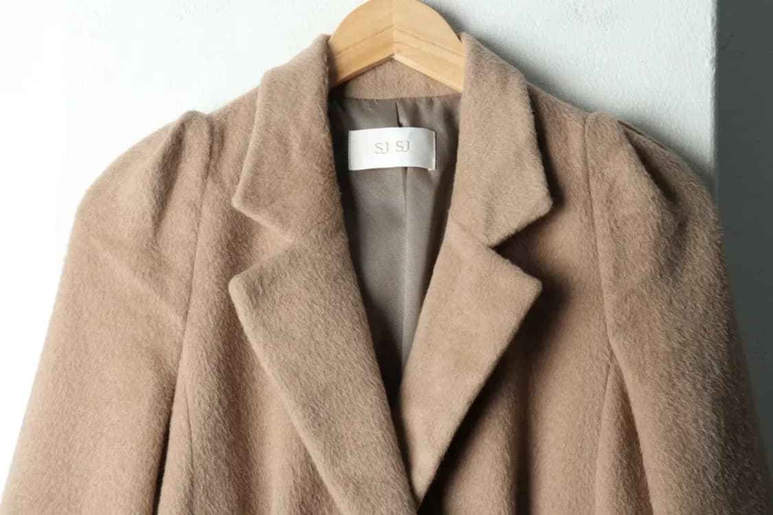 W(S-M) 코트자켓 한섬 알파카 핑크-163A9 상품이미지3