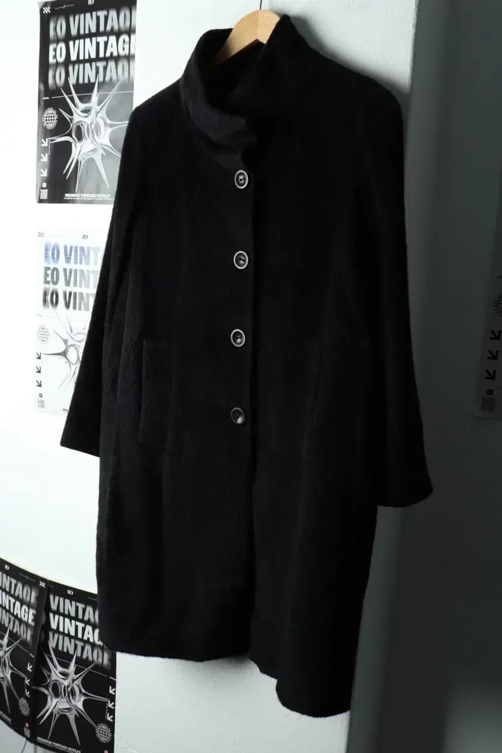 W(S-M) 마인 코트자켓 한섬 알파카 블랙-163AA 상품이미지1