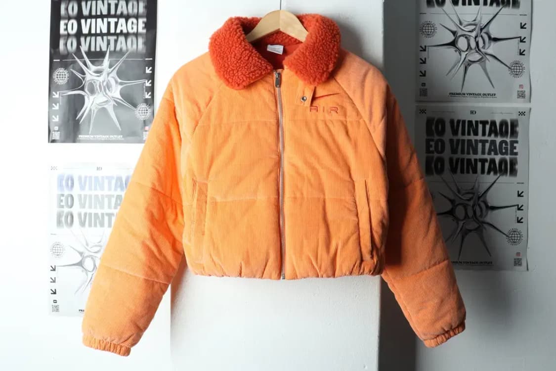 W(M-L) 나이키 패딩 점퍼자켓 써마 핏 코듀로이 크롭 키치-163AD 상품이미지2