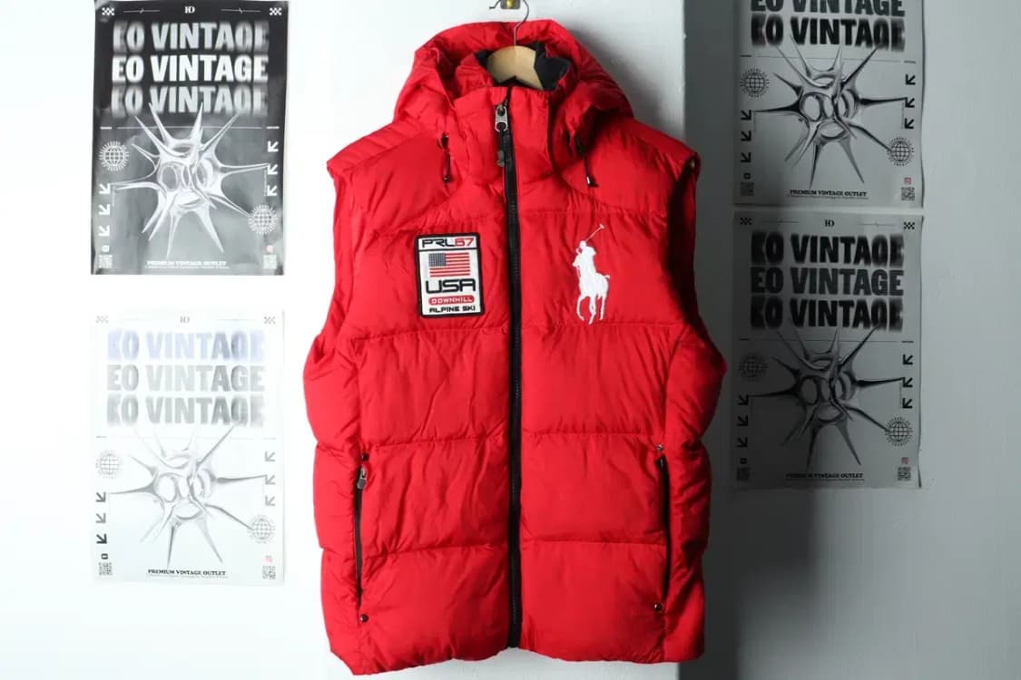 (M-L) 폴로 랄프로렌 패딩 점퍼자켓 조끼 빅포니 미국국대-163AF 상품이미지2