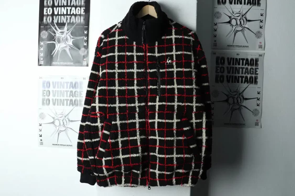 (L) 르꼬끄 패딩 점퍼자켓 리버시블 후리스 체크-163B0 상품이미지8