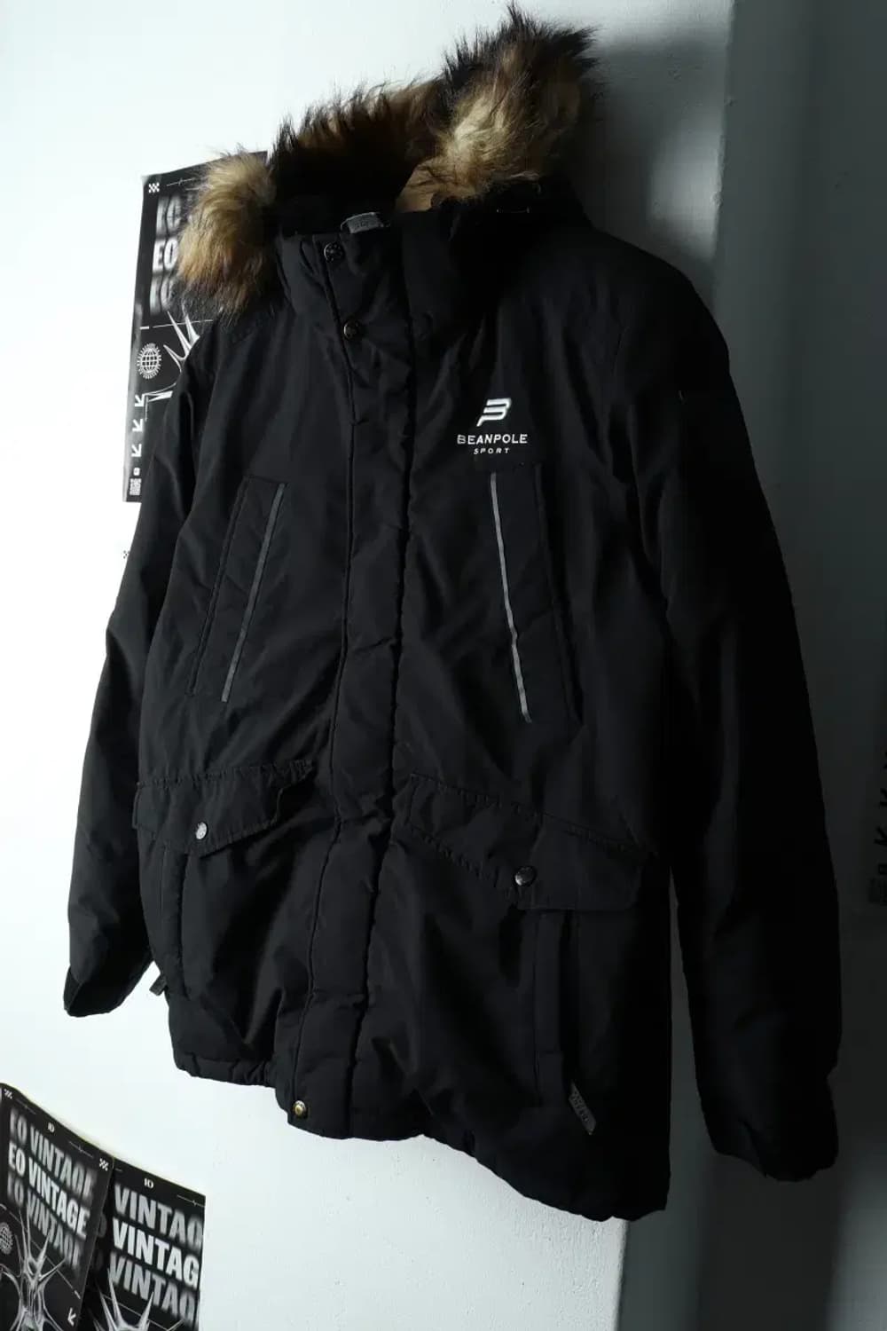 (M) 빈폴 패딩 점퍼자켓 덕다운 블랙 올드스쿨-163B1 상품이미지1