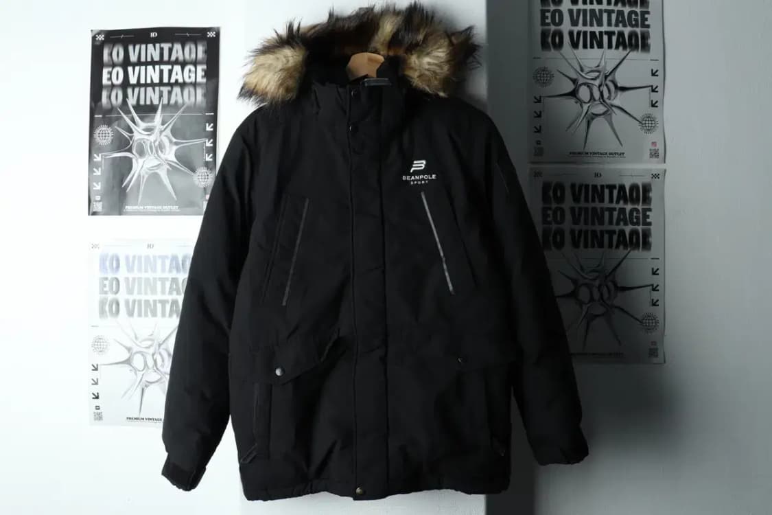 (M) 빈폴 패딩 점퍼자켓 덕다운 블랙 올드스쿨-163B1 상품이미지2