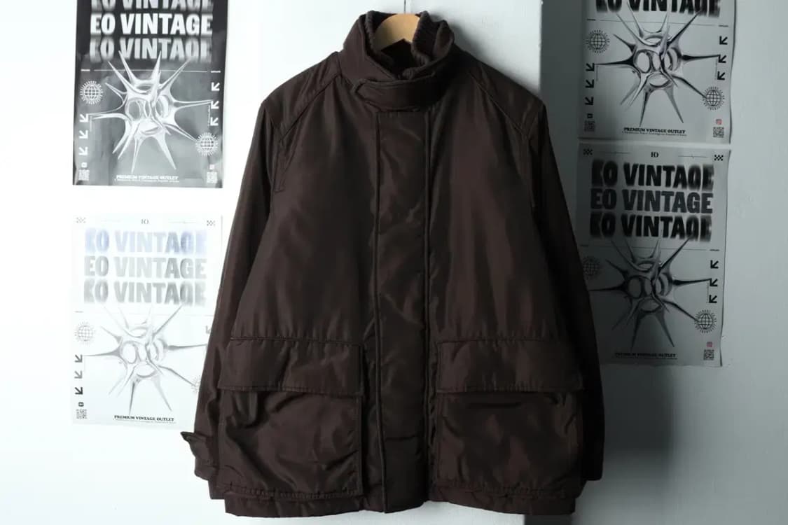 (M-L) 헨리코튼 패딩 점퍼자켓 내피 브라운 올드스쿨-163B2 상품이미지2